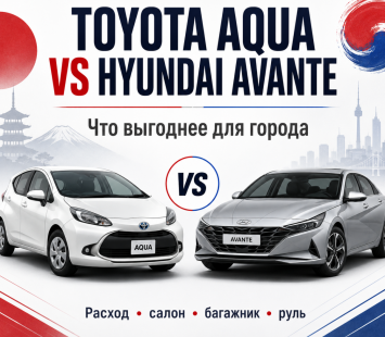 Toyota Aqua против Hyundai Avante: что выгоднее для города и ежедневных поездок