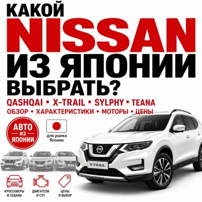 Как выбрать Nissan из Японии: сравнение Qashqai, X-Trail, Sylphy и Teana