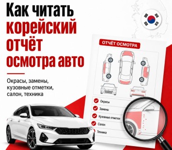 Как расшифровать отчёт осмотра автомобиля из Кореи